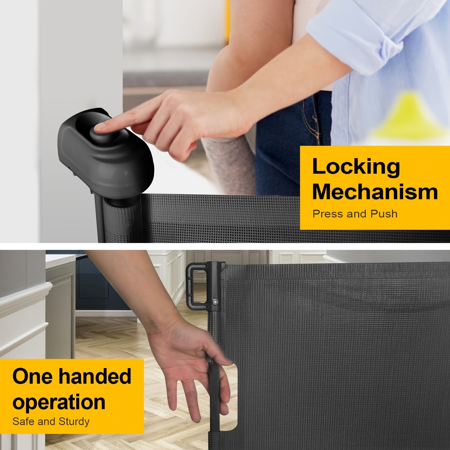 Barrière de Sécurité Rétractable pour Animaux – Maille PVC
