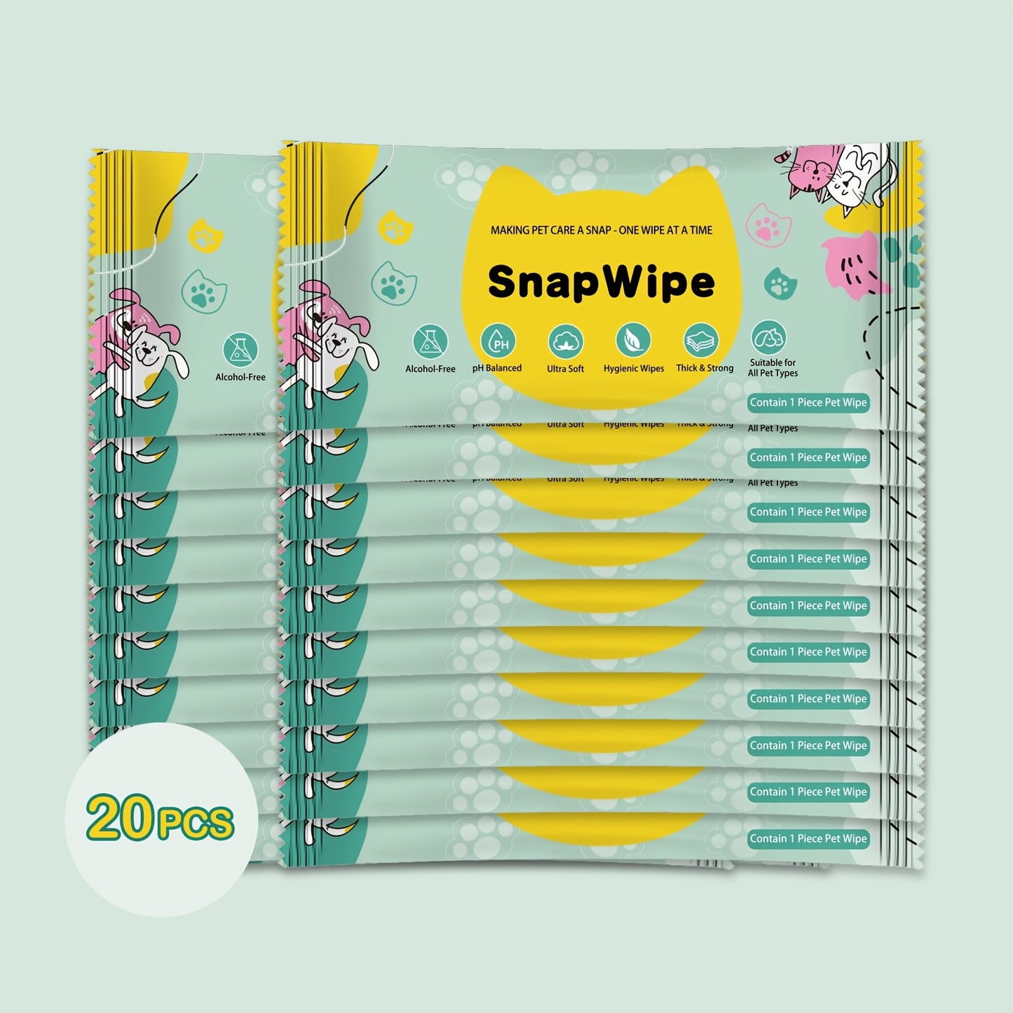 Lingettes Individuelles Multi-Usages SnapWipe