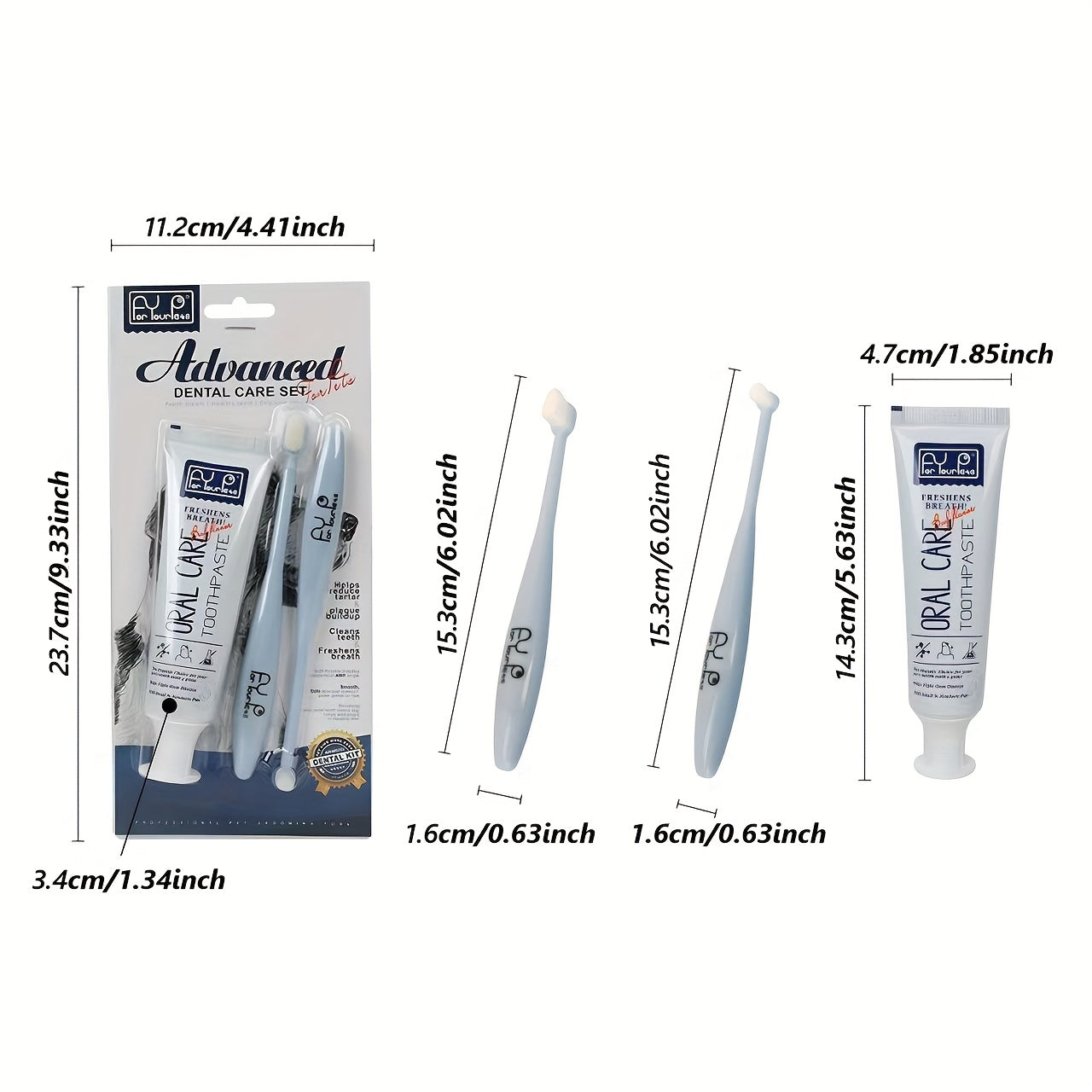 Kit Brosse à Dents Ultra-Douce & Dentifrice Bœuf pour Chiens
