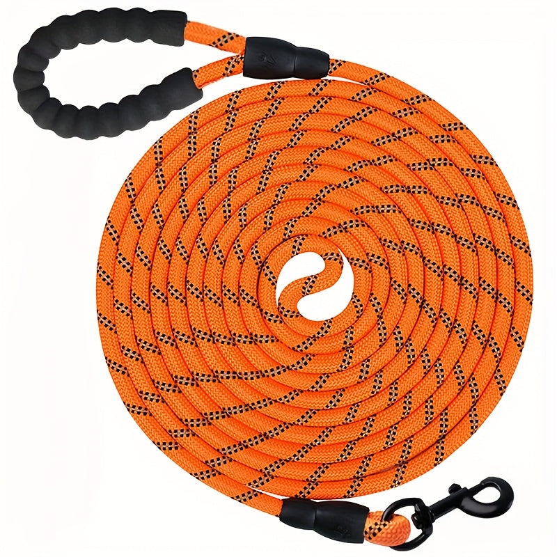 Longe d'Entraînement Orange avec Poignée Rembourrée pour Chien – 4,5 m à 15 m