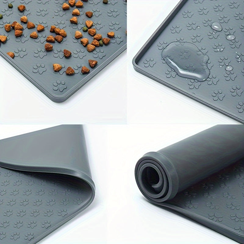 Tapis de gamelle antidérapant en silicone pour chien et chat