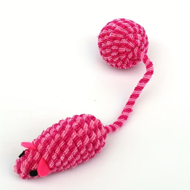 Jouet Souris en Peluche avec Balle pour Chat