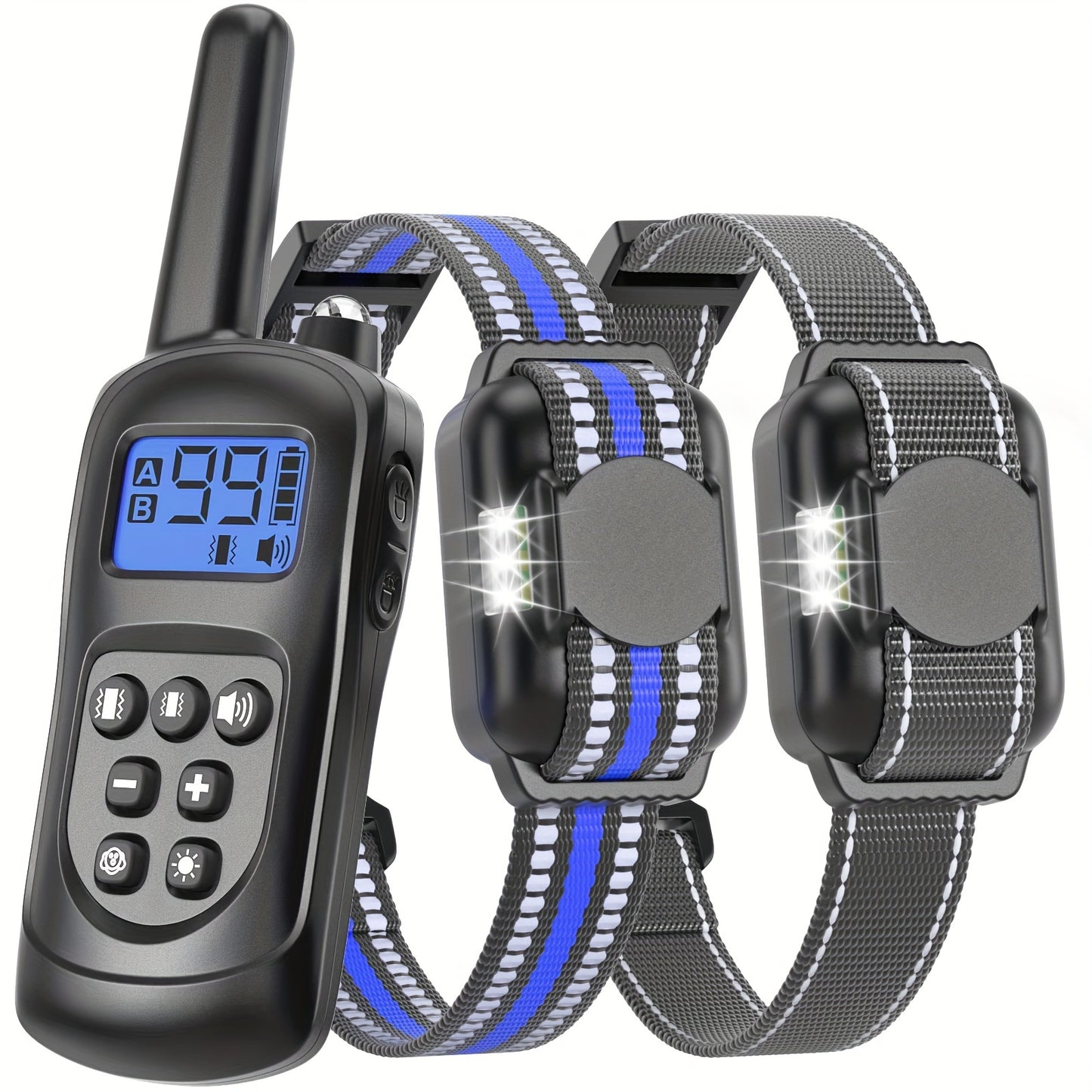 Collier de Dressage à Vibration avec Télécommande – 3 modes, lumière intégrée