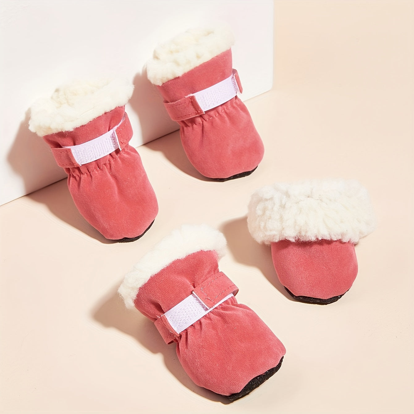 Bottines Hiver Doublées pour Chiens et Chats - Chaudes Antidérapantes en Polaire