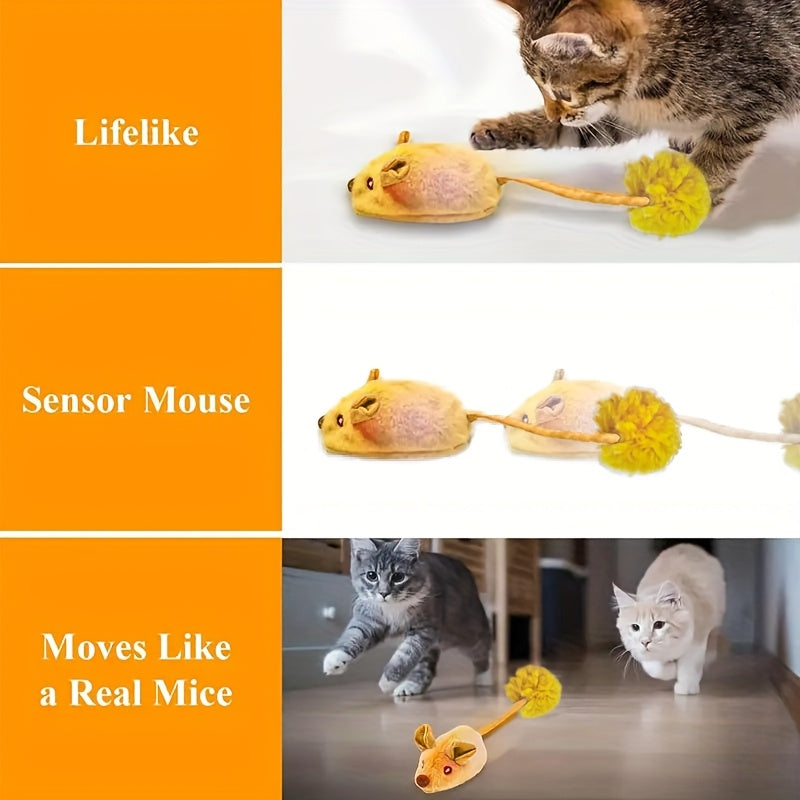 Souris Interactive en Peluche Rechargeable pour Chat