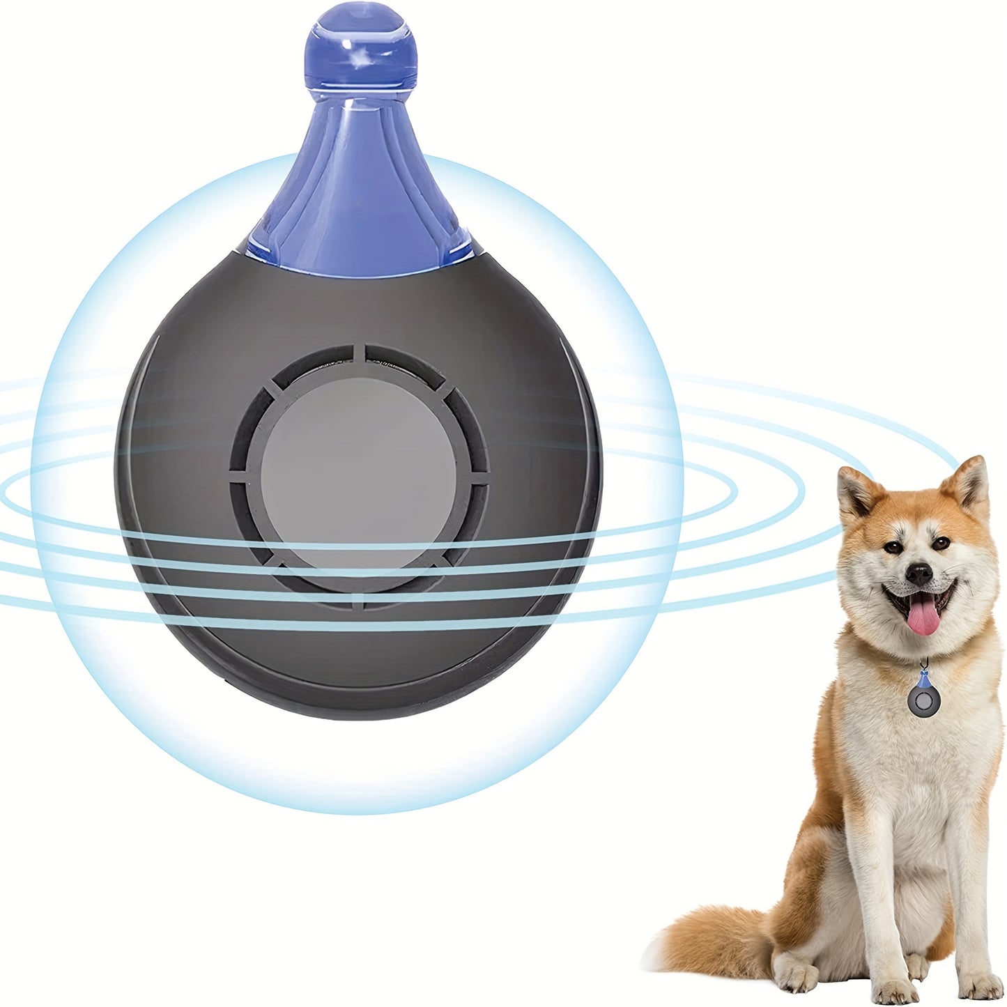 Médaillon Répulsif Ultrason Rechargeable pour Collier Chien