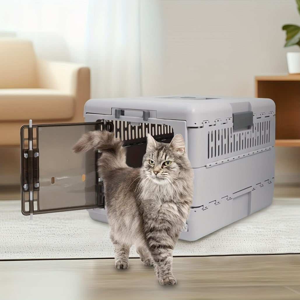 Cage de Transport Pliable pour Chat – Design Rigide & Aéré