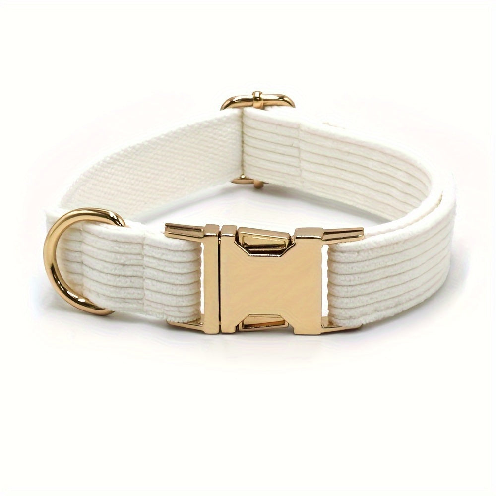 Collier en Velours Côtelé Pastel Chic pour Chien