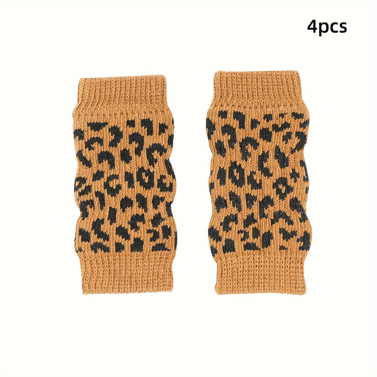 Chaussettes Léopard pour Chat et Petit Chien – Lot de 4 Antisalissures