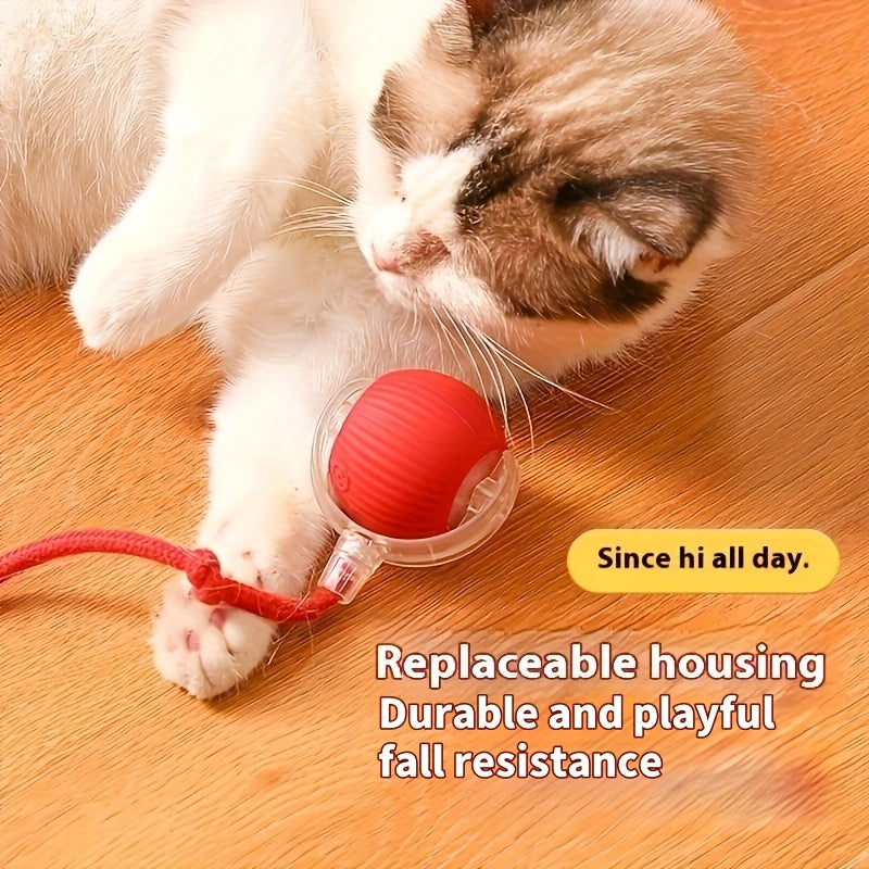 Balle Interactive Électrique pour Chat avec Corde et Modes Lumineux