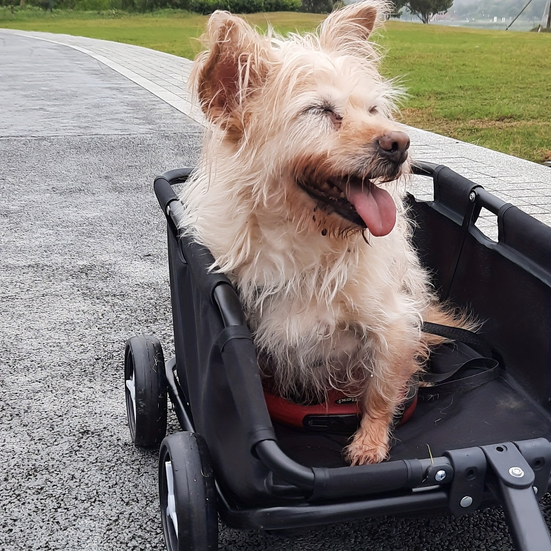 Chariot Pliable Rose pour Animaux – Version Compacte