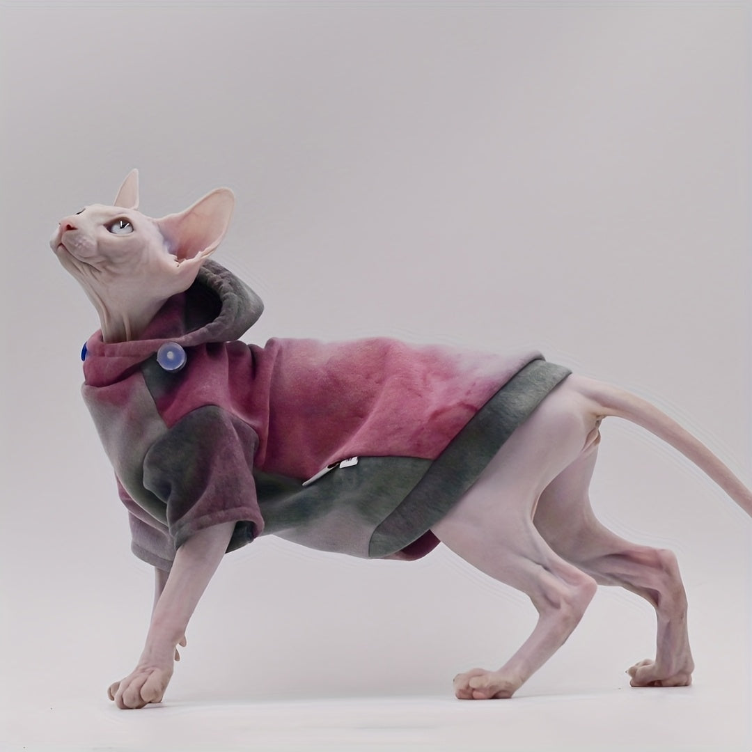 Sweat à Capuche Multicolore pour Chats – Pull Coton Doux