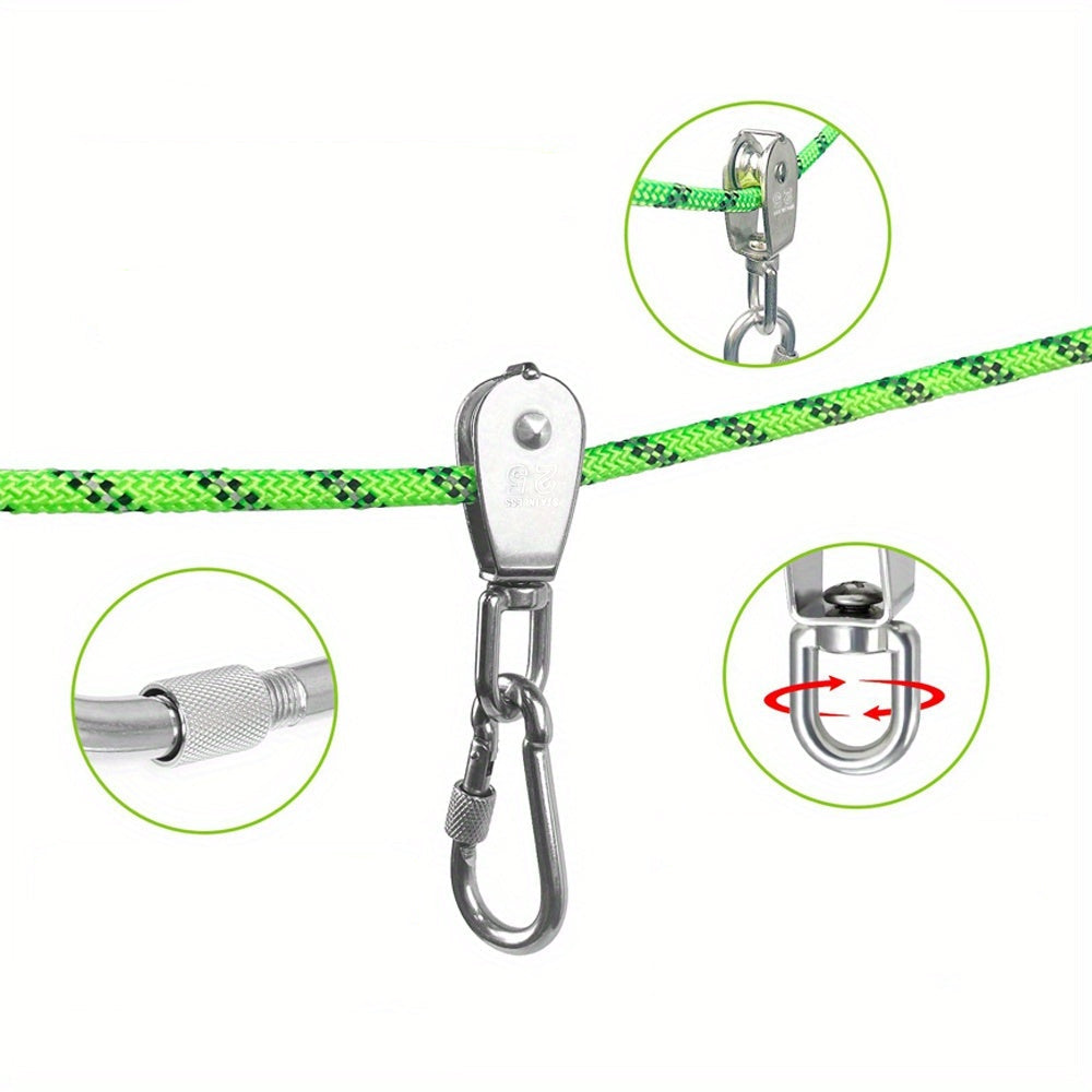 Système de Longe Aérienne pour Chien – 15 m + 3,6 m de ligne de course