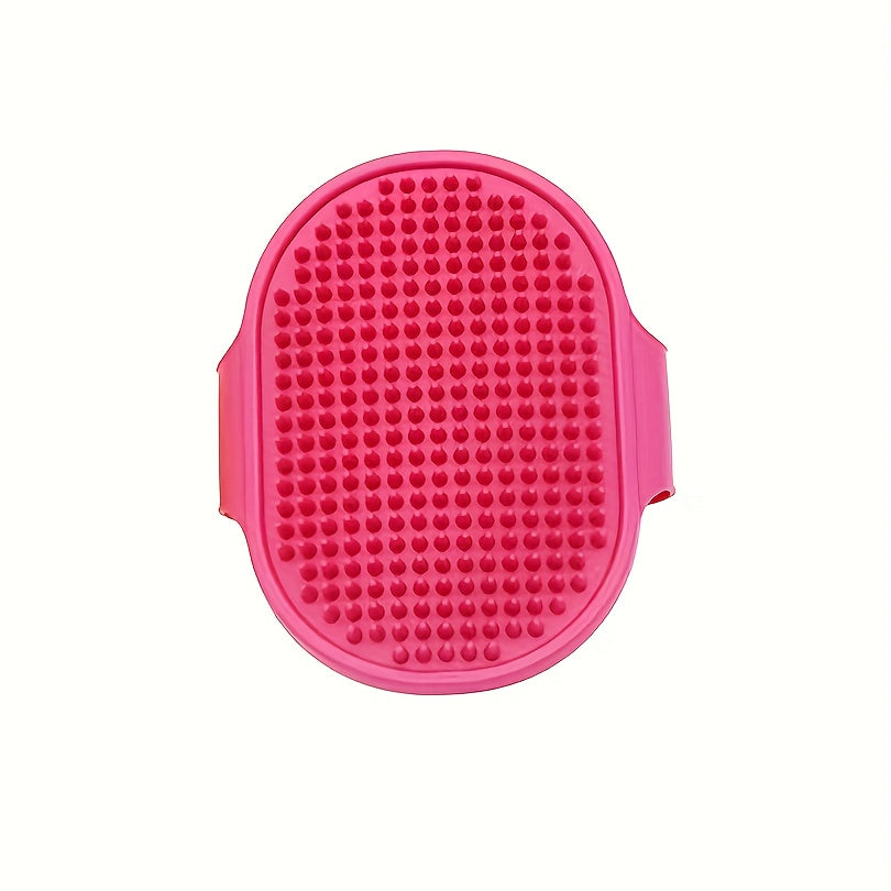 Brosse de Bain Massante en Silicone pour Chiens et Chats – Poignée Ajustable