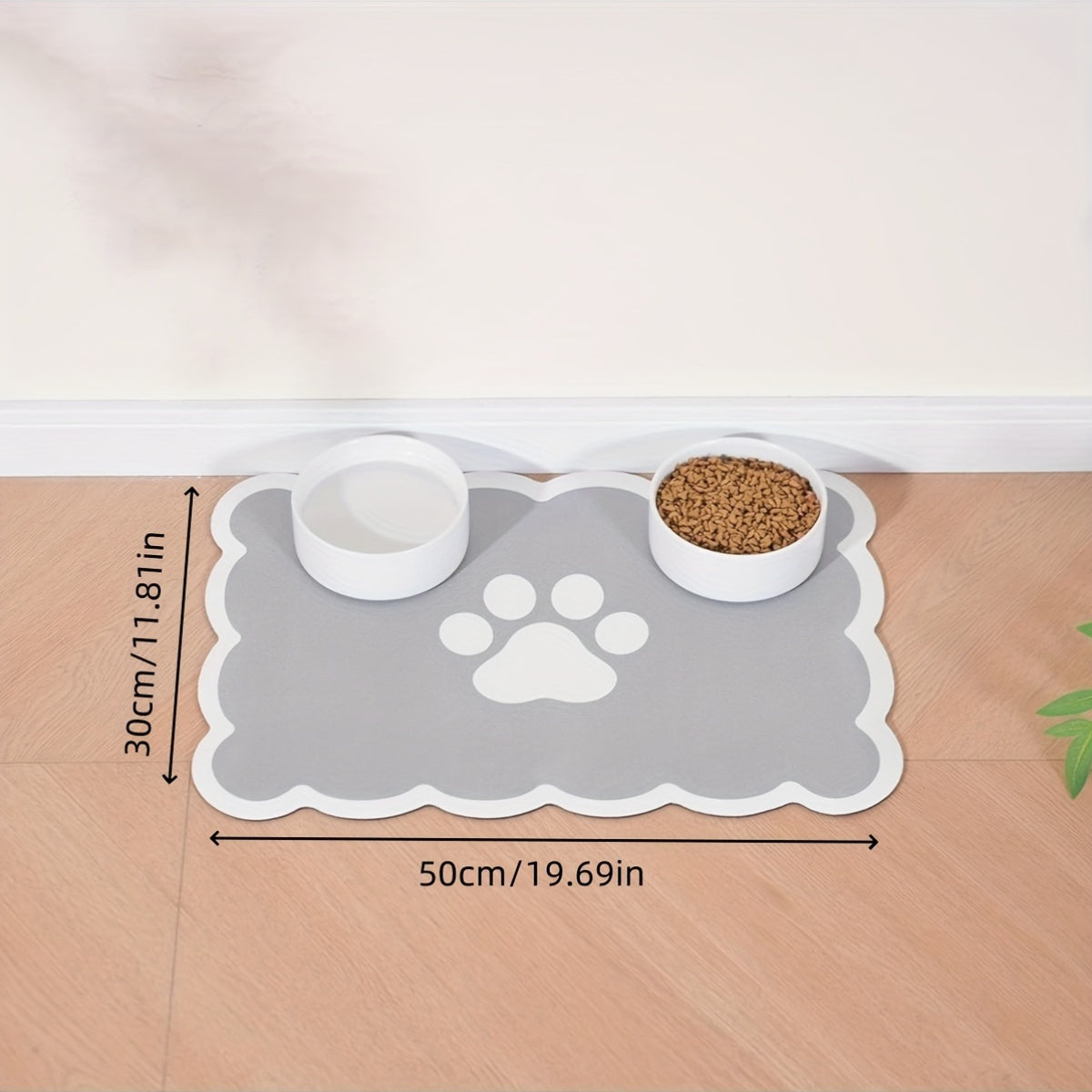 Tapis gamelle absorbant en diatomite pour chien et chat
