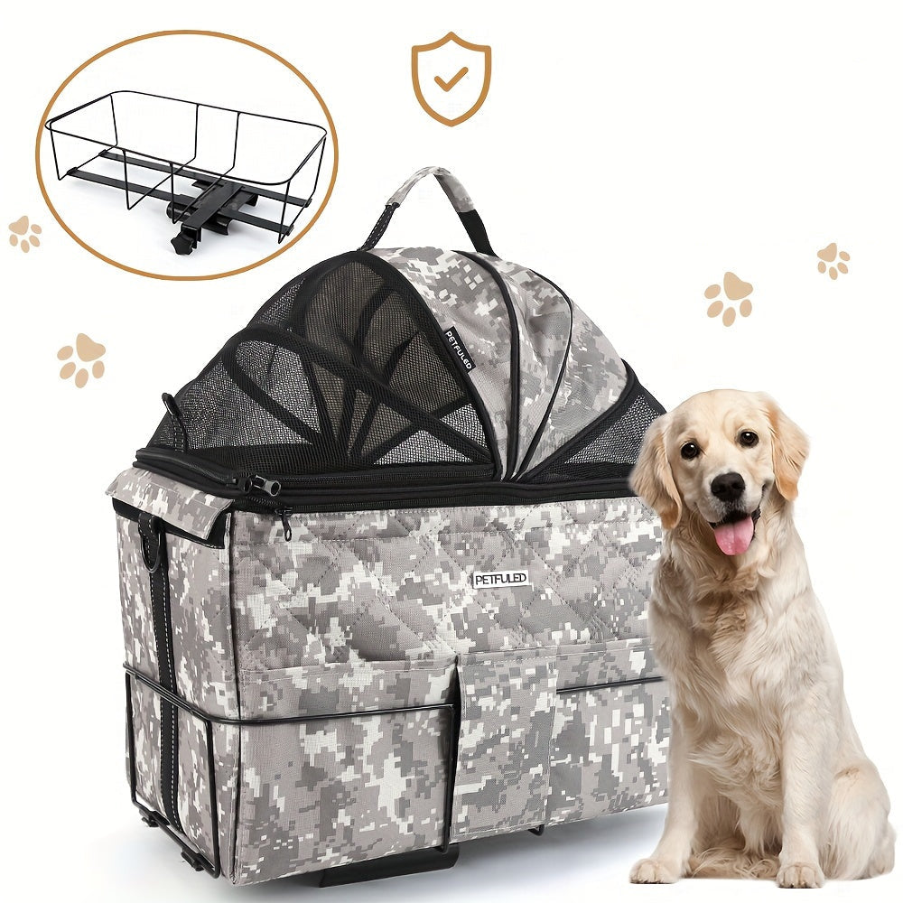 Panier arrière vélo avec capote pour Chien