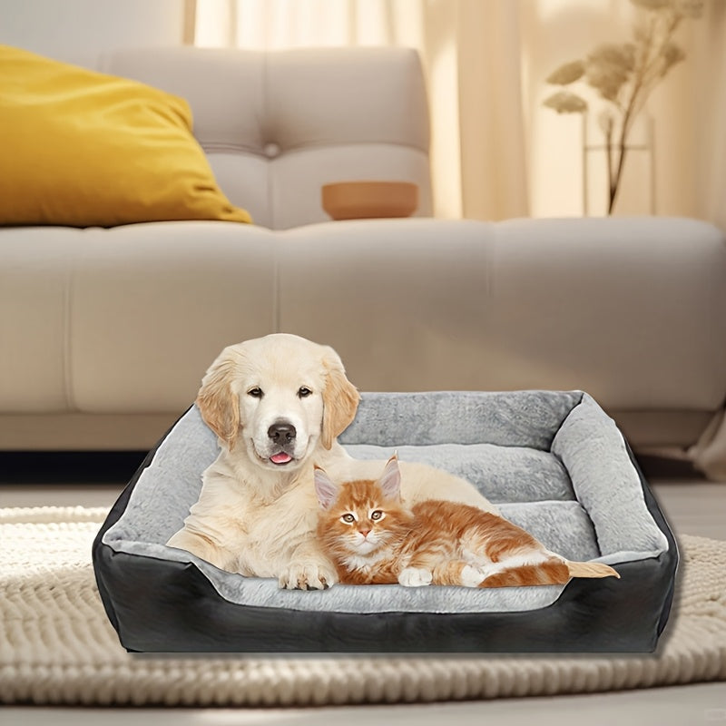 Lit rectangulaire en tissu Oxford pour Chien et Chat