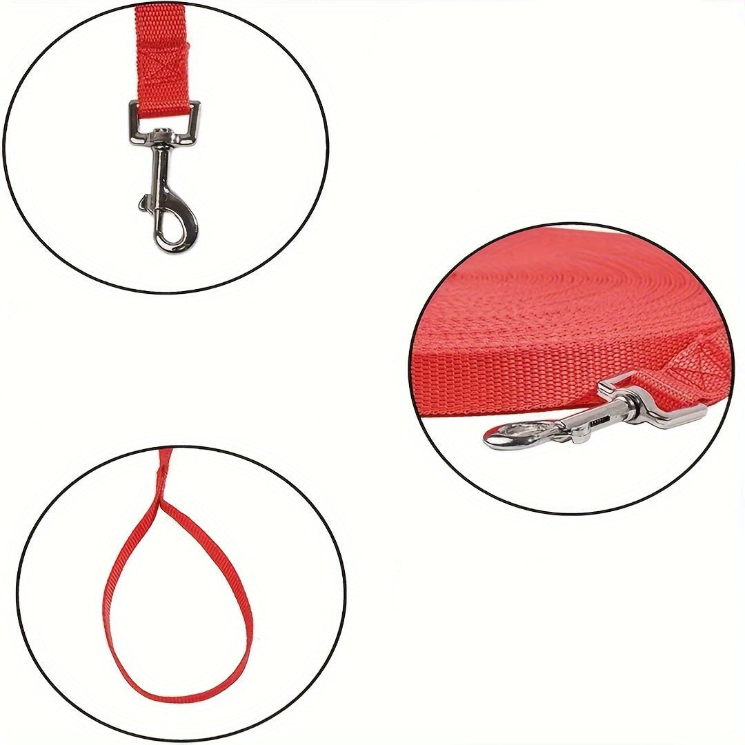 Longe Plate pour Chien – 3 à 9 mètres, couleurs variées