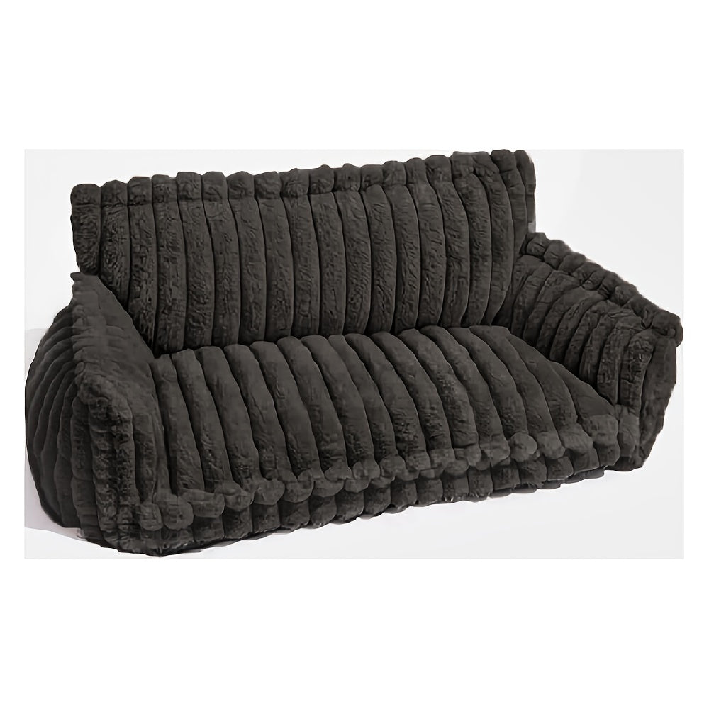 Canapé lit en peluche pour chien, style sofa rayé