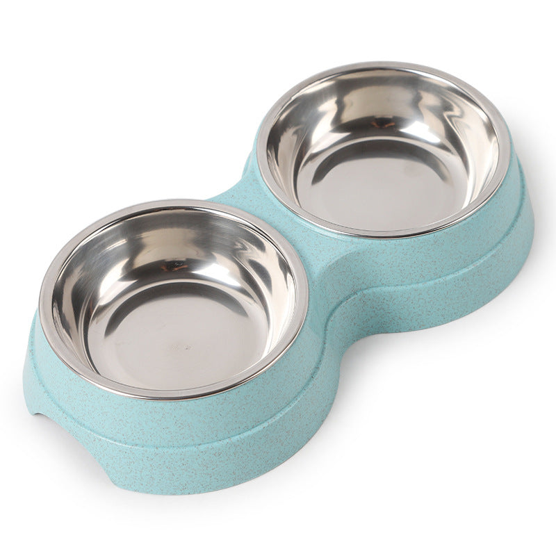 Gamelle Double Antidérapante Inox pour Chiens et Chats – 120ml