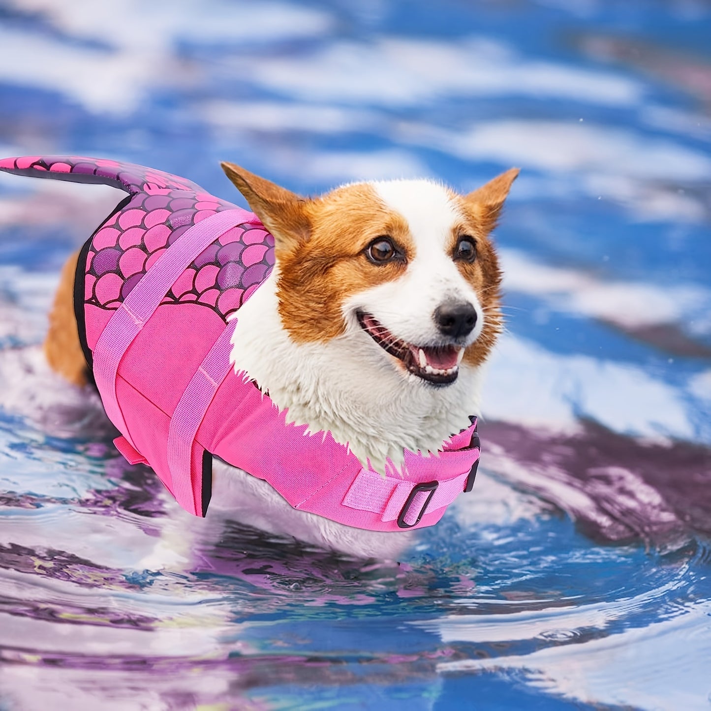 Gilet de Sauvetage Sirène Rose pour Chien