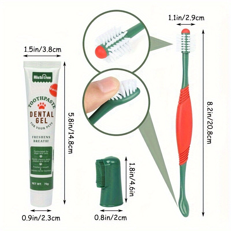 Kit de Dentifrice et Brosse à Dents pour Chiens