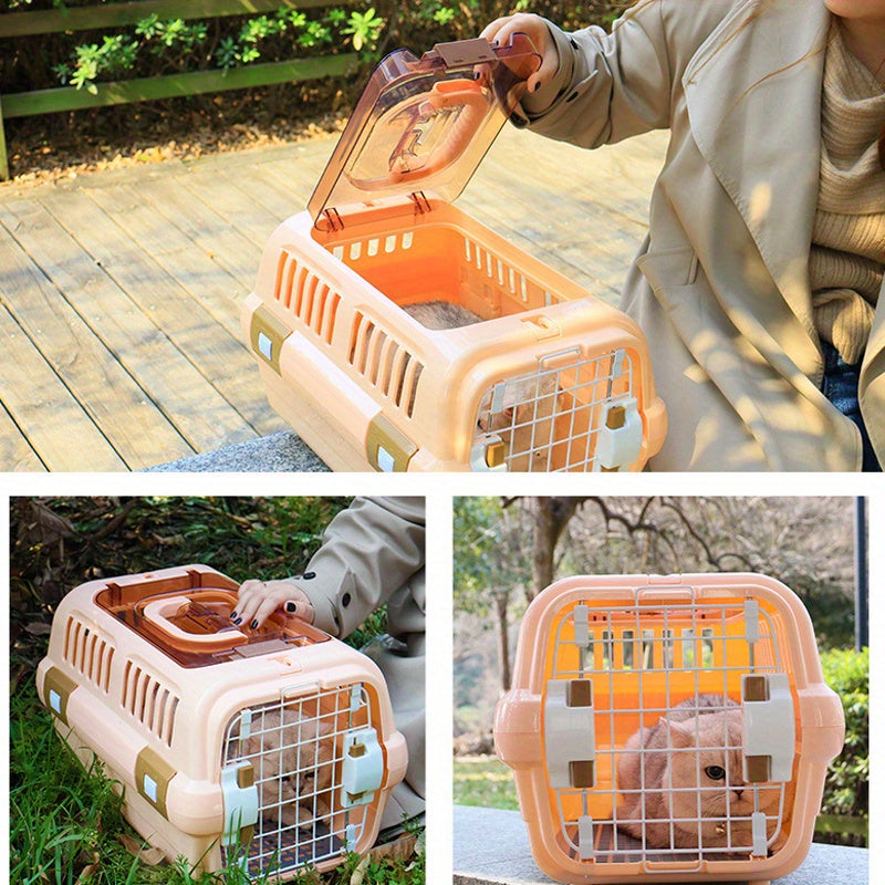 Caisse de transport pour chat en ABS avec double ouverture