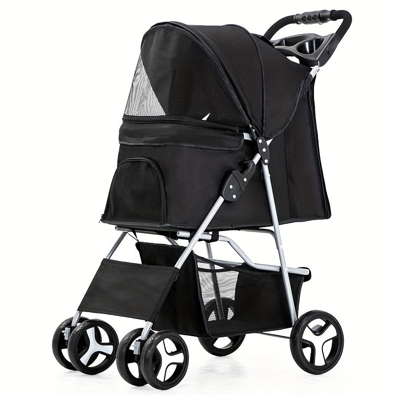 Poussette Pliable Légère avec Rangement pour Petit Chien
