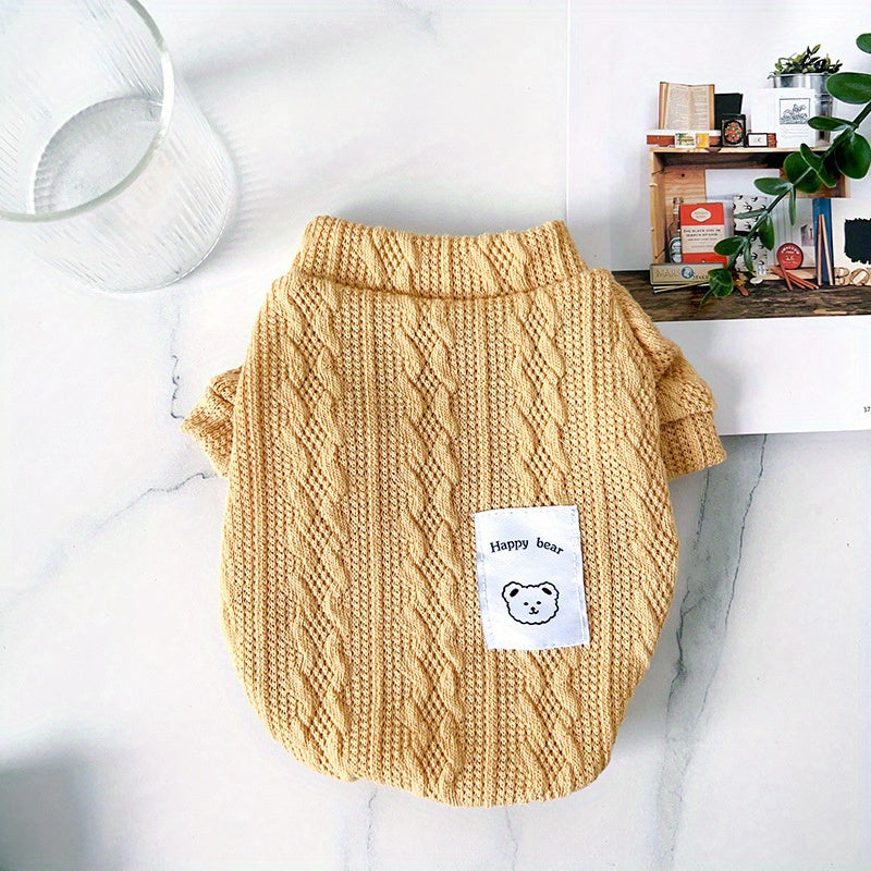 Pack de 4 Pulls Tricotés "Happy Bear" pour Chiens et Chats