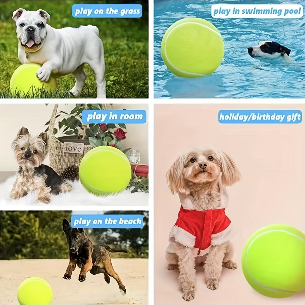 Balle de Tennis Géante pour Chien – 24 cm