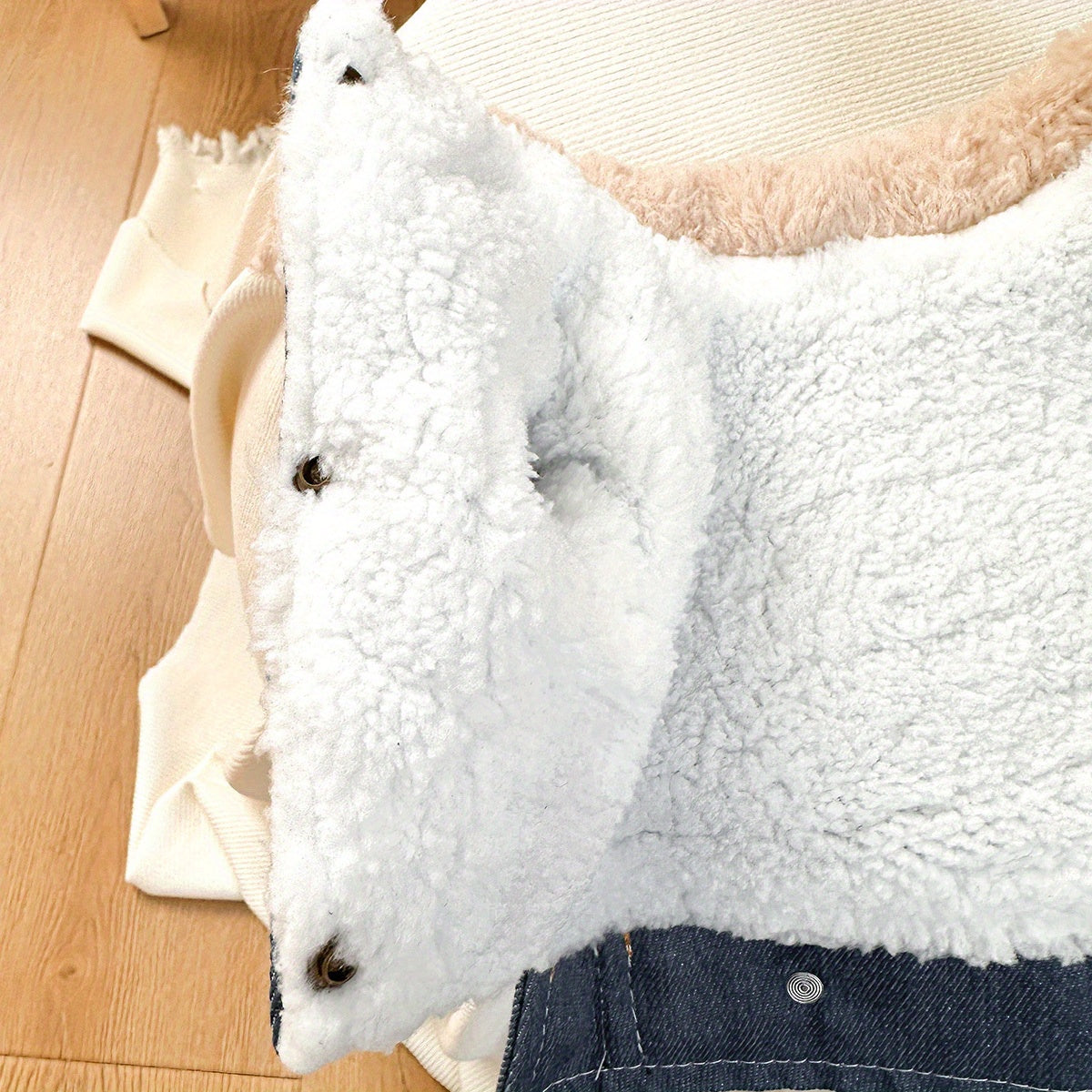 Manteau en Jean Doublé Polaire pour Chiens et Chats – Veste Chaude Automne/Hiver