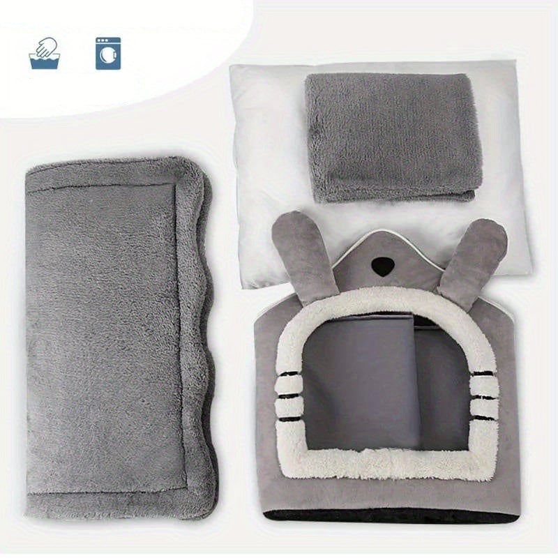 Maison Douce en Velours pour Petits Chiens ou Chats