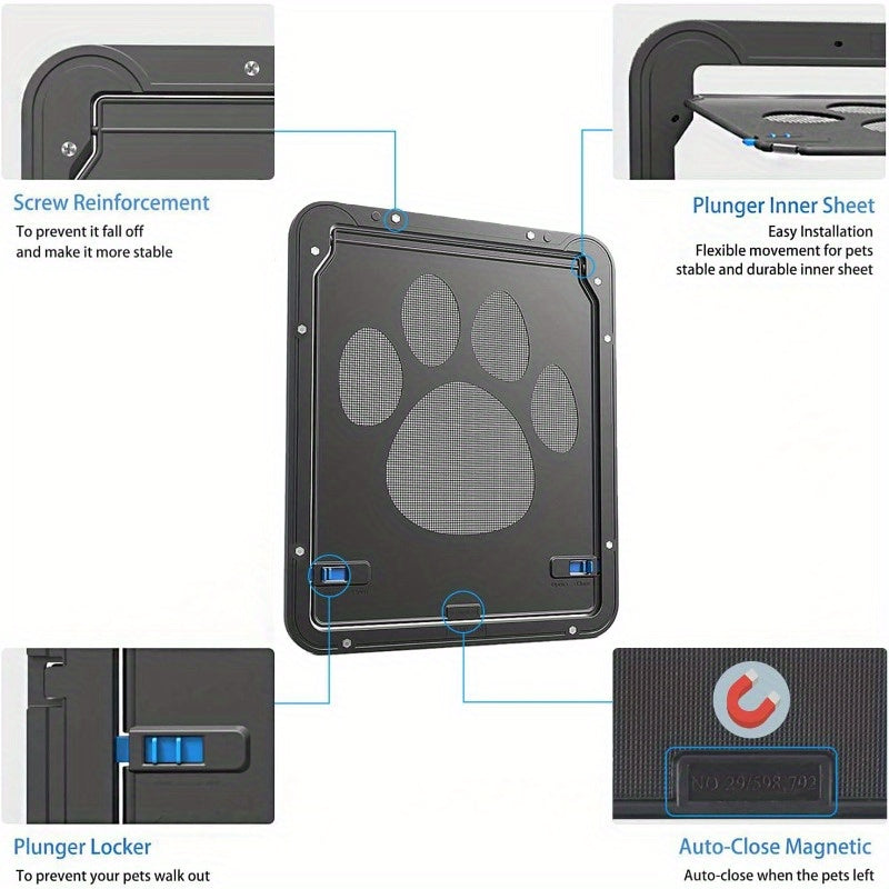 Porte Magnétique Verrouillable pour Chat et Petit Chien