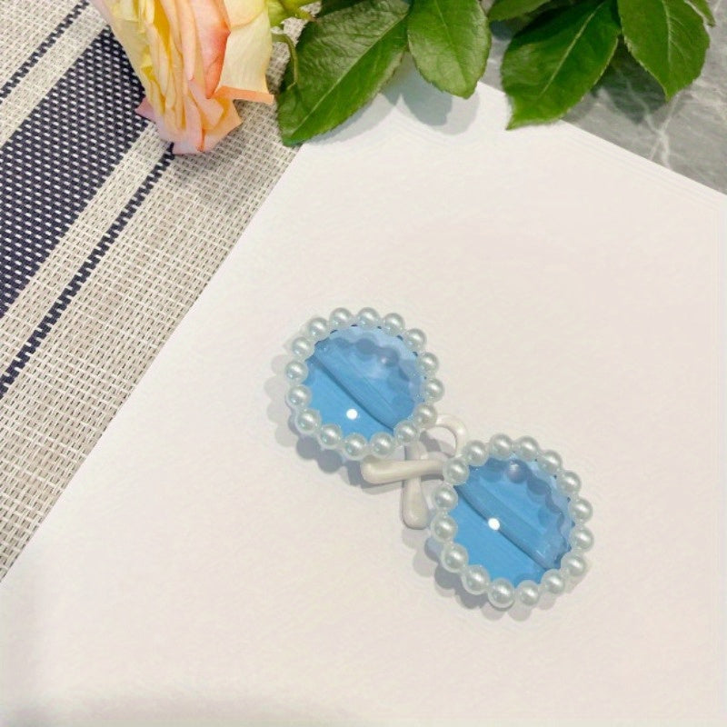 Lunettes Rondes avec Perles pour Chats et Chiens