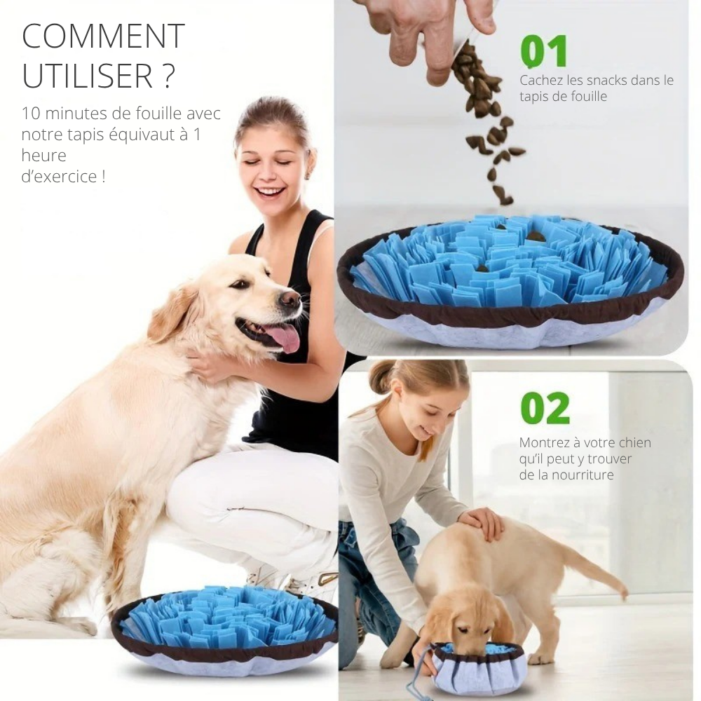 Tapis de Fouille Rond Ajustable pour Chiens