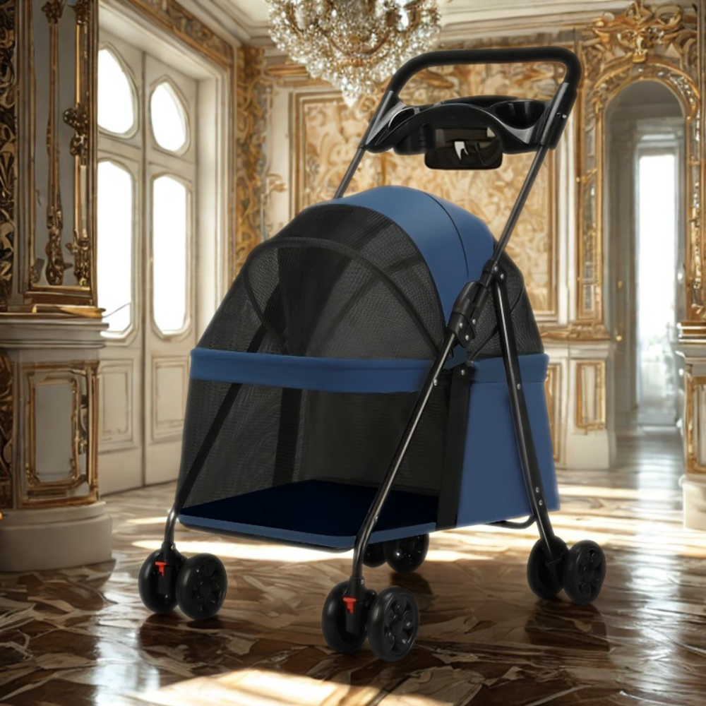 Poussette Convertible Premium pour Chats et Petits Chiens