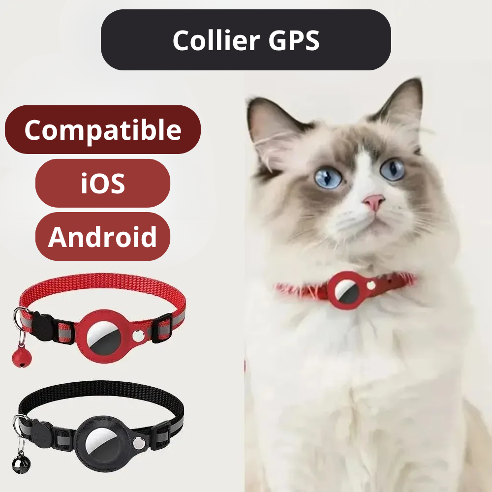 Collier GPS Étanche Anti-Perte pour Chats