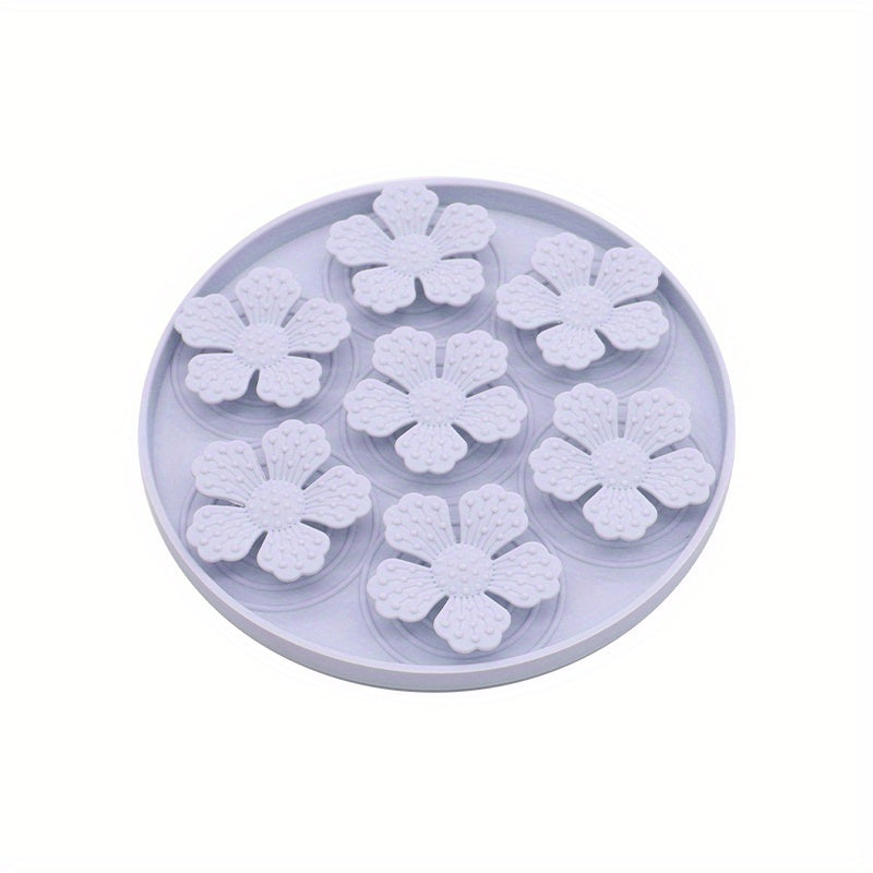 Tapis à Lécher Fleurs en Silicone Anti-Glouton avec Ventouses