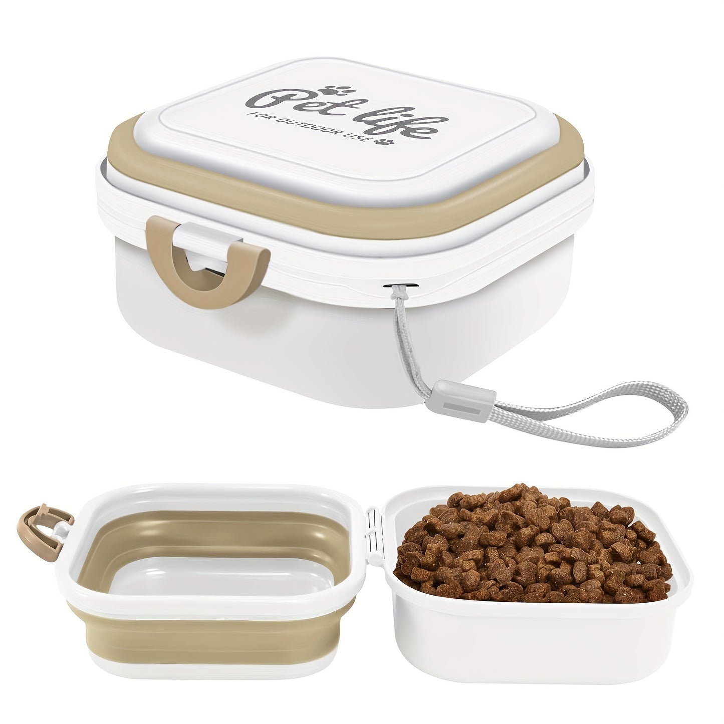 Gamelle de voyage pliable 2-en-1 pour Chien