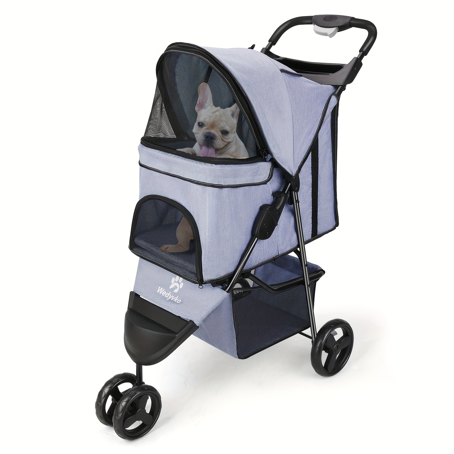 Poussette pour Chien et Chat avec Rangement Intégré