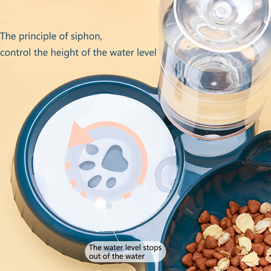 Gamelle 3 en 1 avec Réservoir d’Eau et Bols Inclinés – Design Oreilles de Chat