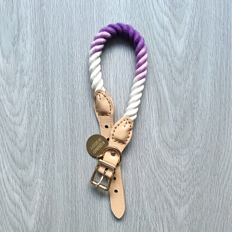 Collier Pastel Corde Tressée pour Chien