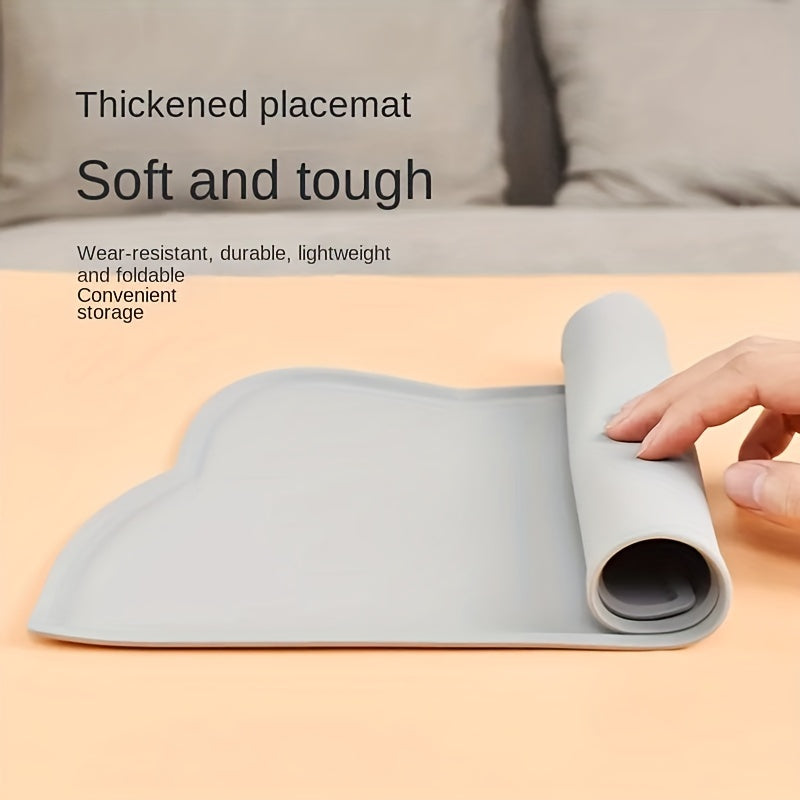 Tapis en Silicone Forme de Chat pour Gamelles