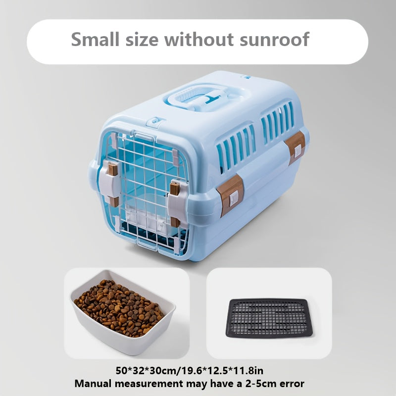 Caisse de transport pour chat en PP robuste avec fermeture sécurisée