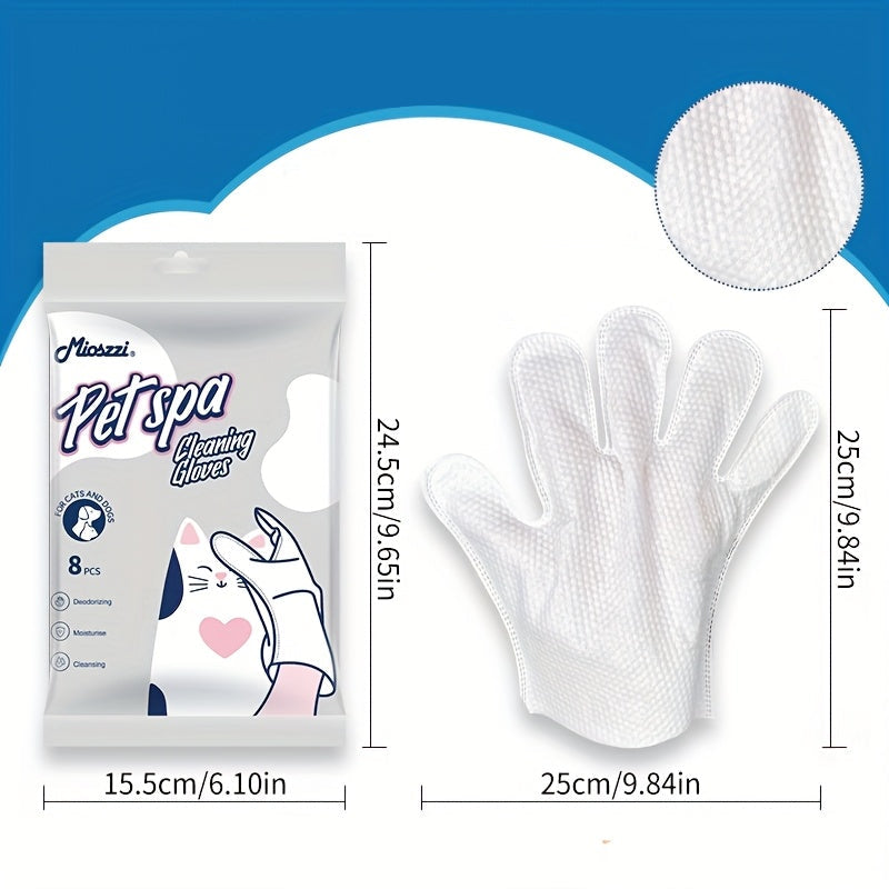 Gants Lingettes Nettoyants pour Chiens et Chats à l’Huile de Coco