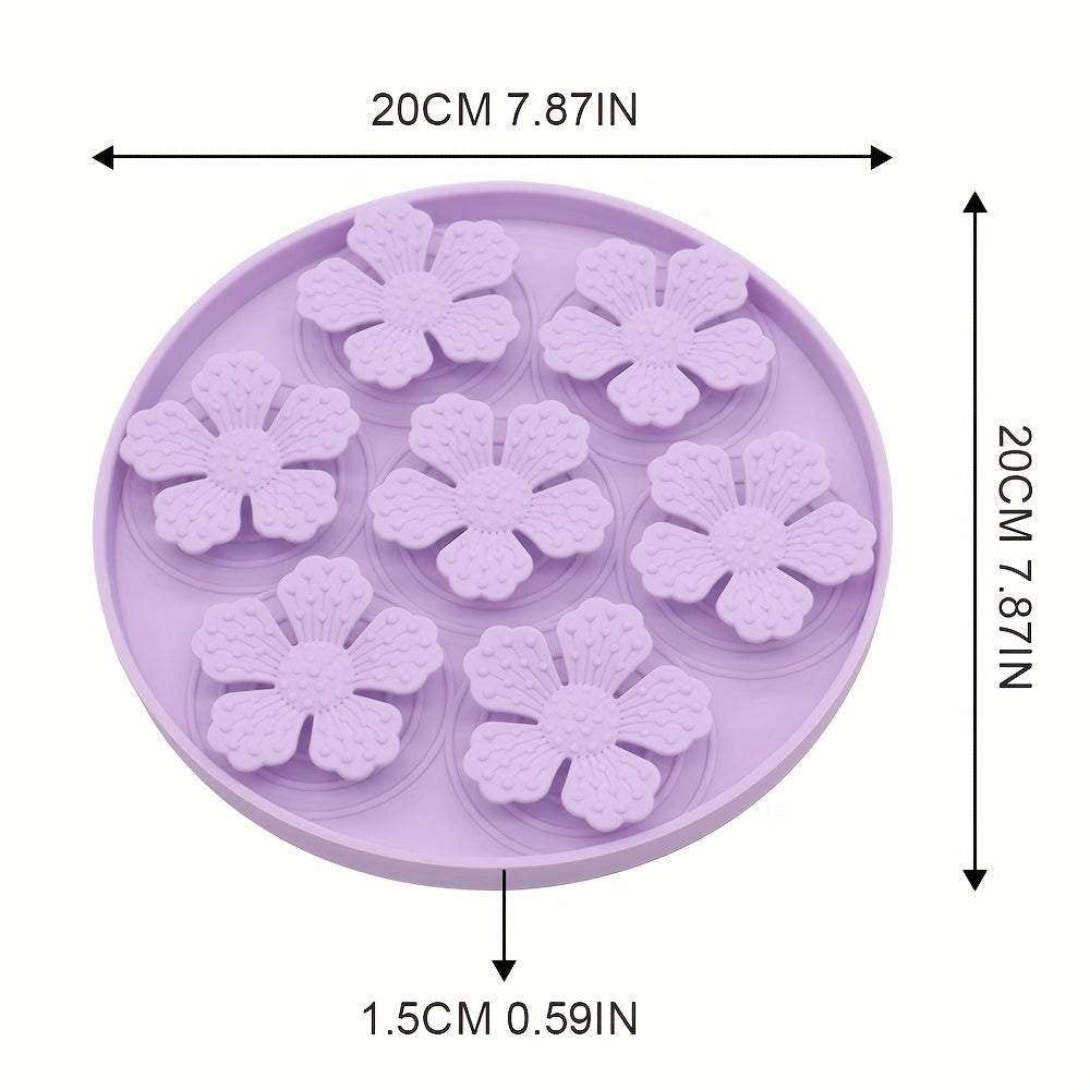 Tapis à Lécher Fleurs en Silicone Anti-Glouton avec Ventouses