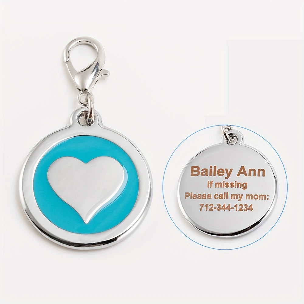 Lot de 2 Médailles rondes pour collier de Chien