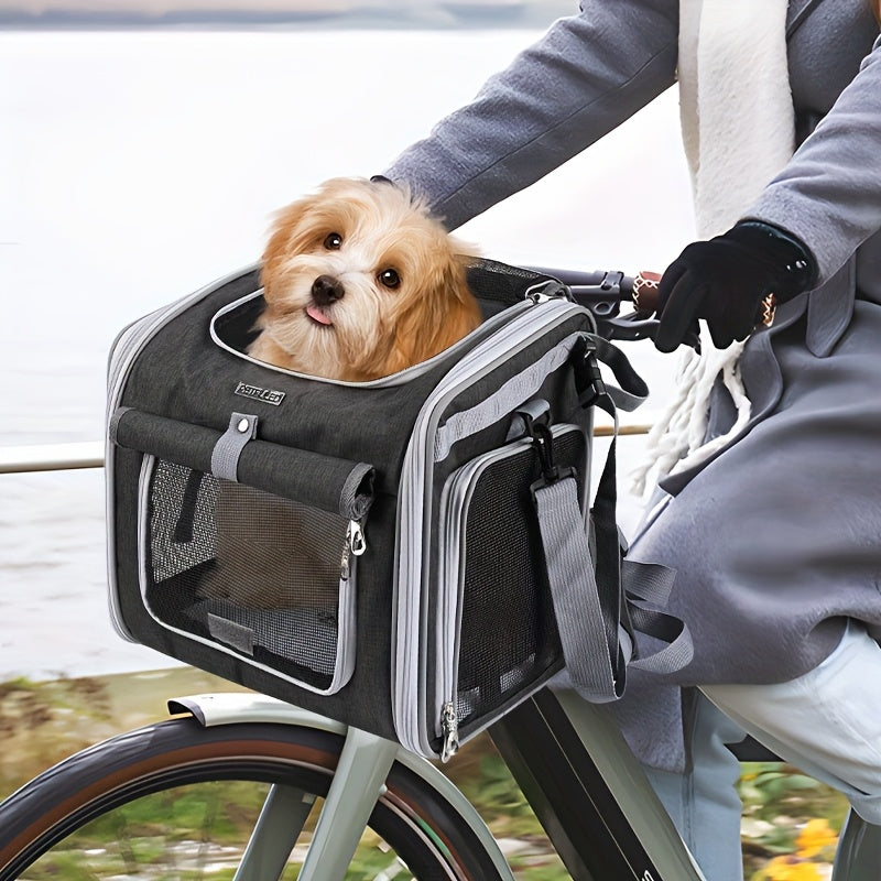 Panier vélo pliable et extensible pour chien et chat