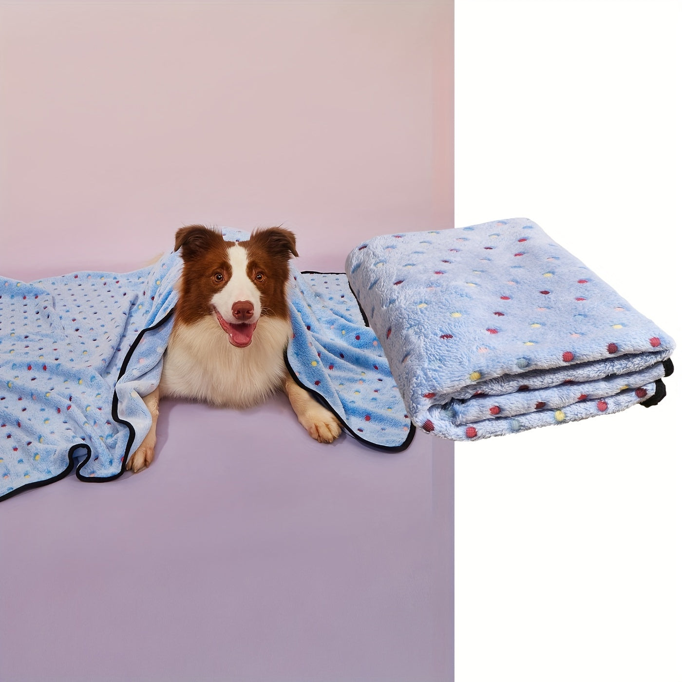 Couverture Douce à Pois Colorés pour Chien et Chat