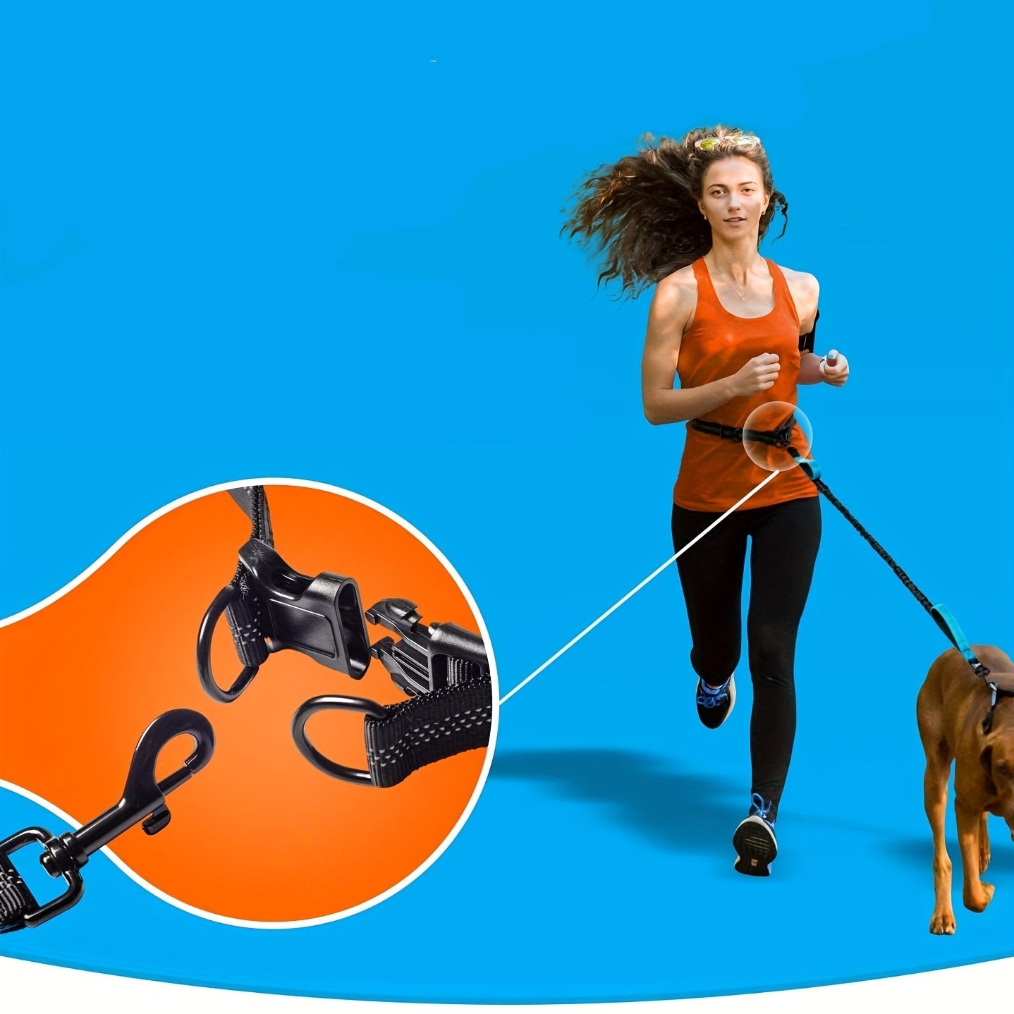Laisse Mains Libres Course ou Randonnée pour Chien